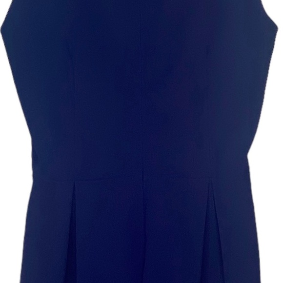 Design Lab Women’s 1 Piece Shorts Jumpsuit Romper L Navy Blue Sleeveless V-Neck - Picture 7 of 14